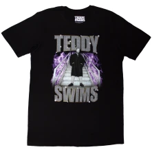 Teddy Swims, Tričko Retro Bootleg, Unisex, Čierna