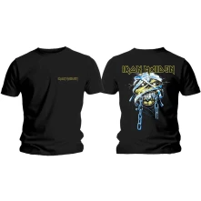 Iron Maiden, Tričko Powerslave Head & Logo, Unisex, Čierna