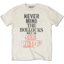 Sex Pistols, Tričko Bollocks Distressed, Unisex, Natural