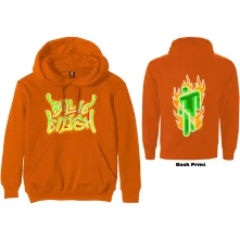 Billie Eilish, Mikina Airbrush Flames Blohsh, Unisex, Oranžová