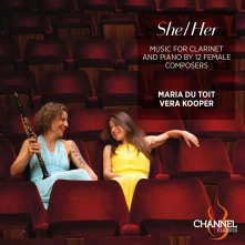 Maria du Toit, CD SHE/HER: MUSIC FOR CLARINET AND PIANO BY 12 FEMALE COMPOSERS