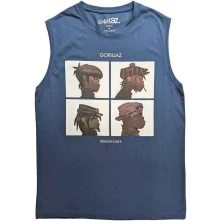 Gorillaz, Tielko Demon Days, Unisex, Modrá
