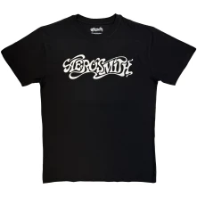 Aerosmith, Tričko Logo Mono, Unisex, Čierna