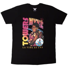 Myke Towers, Tričko Throwback, Unisex, Čierna
