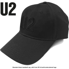 U2, Šiltovka Logo, Unisex, Čierna