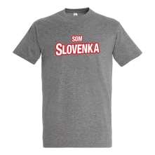Emily, Tričko Som slovenka, unisex, Unisex, Šedá