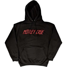 Motley Crue, Mikina Distressed Logo, Unisex, Čierna