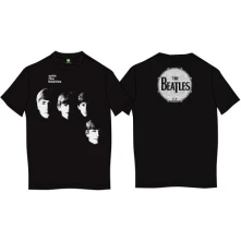 The Beatles, Tričko With The Beatles, Unisex, Čierna