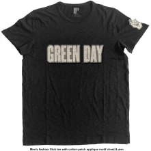 Green Day, Tričko Logo & Grenade, Unisex, Čierna