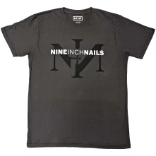 Nine Inch Nails, Tričko Icon & Logo, Unisex, Šedá