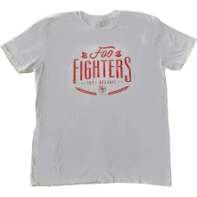 Foo Fighters, Tričko 100% Organic, Unisex, Biela