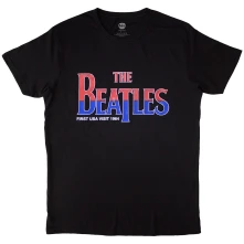 The Beatles, Tričko First USA Visit, Unisex, Čierna