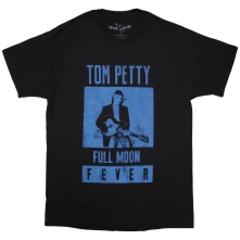 Tom Petty & The Heartbreakers, Tričko Full Moon Fever Blue, Unisex, Čierna