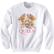 Queen, Crewneck Classic Crest, Unisex, Biela