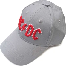 AC/DC, Šiltovka Red Logo, Unisex, Šedá