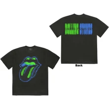 The Rolling Stones, Tričko Distorted Tongue, Unisex, Čierna