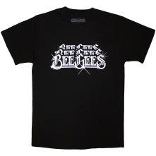 Bee Gees, Tričko Stacked Logo, Unisex, Čierna