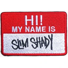 Nažehlovačka Slim Shady Name Badge