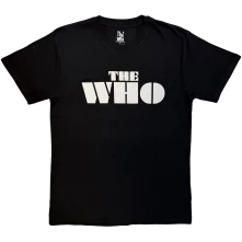 The Who, Tričko Block Logo Mono, Unisex, Čierna