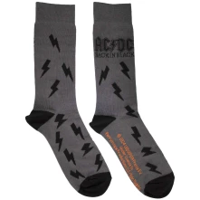 AC/DC, Ponožky Back in Black Bolts, Unisex, Šedá