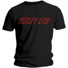 Motley Crue, Tričko Distressed Logo, Unisex, Čierna