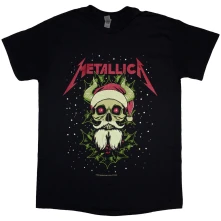 Metallica, Tričko Santa Horns, Unisex, Čierna