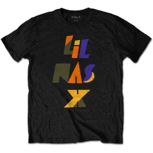 Lil Nas X, Tričko Scrap Letters, Unisex, Čierna