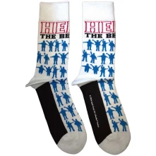 The Beatles, Ponožky Help Silhouettes Repeat, Unisex, Biela