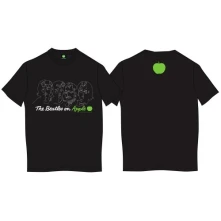 The Beatles, Tričko On Apple, Unisex, Čierna