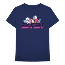 BTS, Tričko Space Wappen Logo, Unisex, Modrá