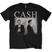 Johnny Cash, Tričko Mug Shot, Unisex, Čierna