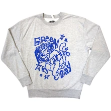 Green Day, Crewneck Cat Blaster, Unisex, Šedá