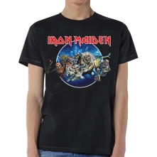 Iron Maiden, Tričko Wasted Years Circle, Unisex, Čierna