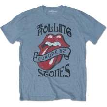 The Rolling Stones, Tričko Europe '82 Tour, Unisex, Modrá