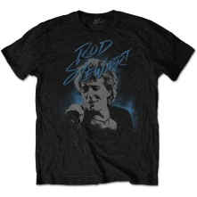 Rod Stewart, Tričko Scribble Photo, Unisex, Čierna