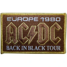 Nažehlovačka Europe 1980 Back In Black Tour