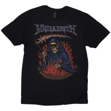 Megadeth, Tričko Youthanasia Flames, Unisex, Čierna