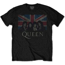 Queen, Tričko Vintage Union Jack, Dieťa, Čierna