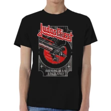 Judas Priest, Tričko Silver and Red Vengeance, Unisex, Čierna