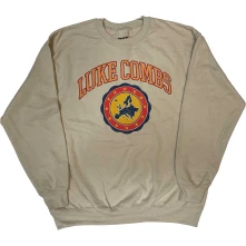 Luke Combs, Crewneck Tour '23 Europe Map, Unisex, Natural