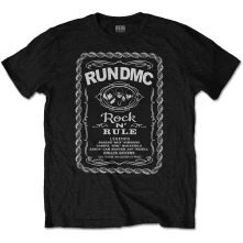 Run-DMC, Tričko Rock N' Rule Whiskey Label, Unisex, Čierna