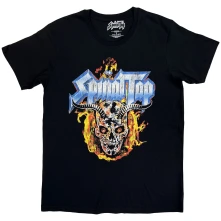 Spinal Tap, Tričko Flame Skull, Unisex, Čierna