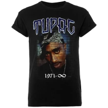 2Pac, Tričko Mural 1971, Unisex, Čierna