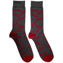AC/DC, Ponožky Logo Pattern, Unisex, Šedá