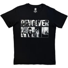 The Beatles, Tričko Revolver Portraits, Unisex, Čierna