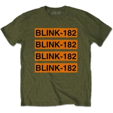Blink 182, Tričko Log Repeat, Unisex, Zelená