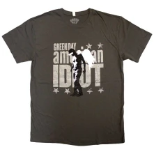 Green Day, Tričko Am Idiot Angel, Unisex, Šedá