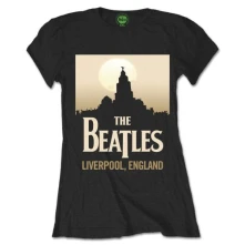 The Beatles, Tričko Liverpool, England, Žena, Čierna