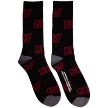 Kiss, Ponožky Logo Pattern, Unisex, Čierna
