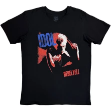 Billy Idol, Tričko Rebel Yell, Unisex, Čierna
